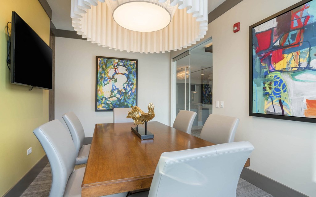 Dining Room at The Elle Apartments, Chicago, 60605