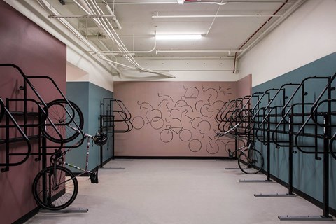 The Flat Resident Bike Storage at The Flat, Los Angeles, 90017
