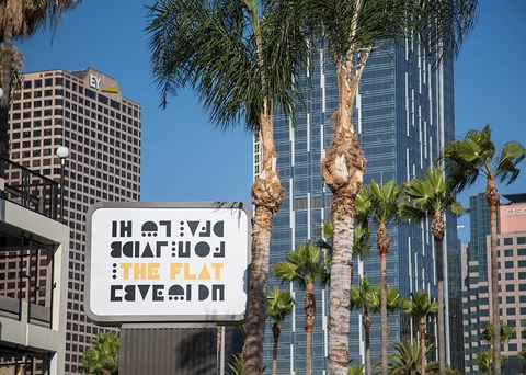 The Flat Entrance Marquee at The Flat, Los Angeles, CA