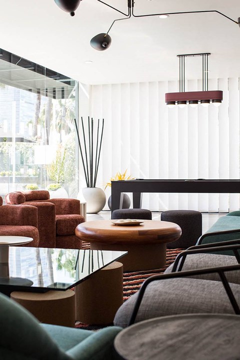 The Flat Resident Lounge at The Flat, Los Angeles, California