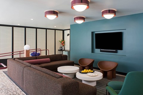 The Flat Resident Clubhouse at The Flat, Los Angeles, CA