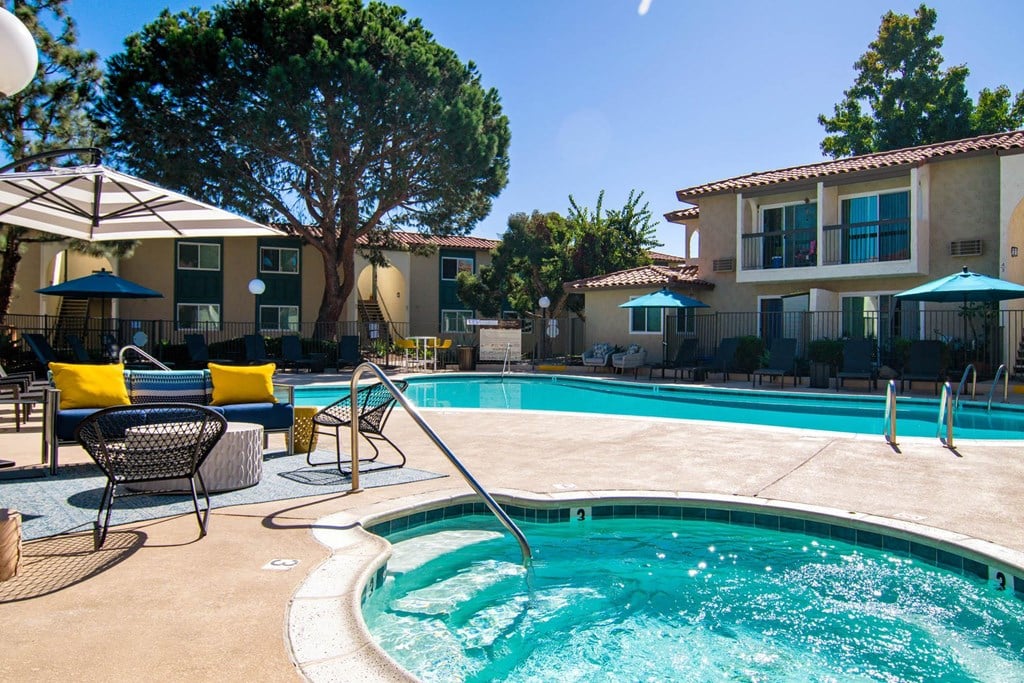 our resort style swimming pool is next to our apartments  at Veranda La Mesa, La Mesa, CA, 91942