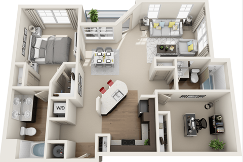 a 2400 sq ft floor plan is shown in this rendering
