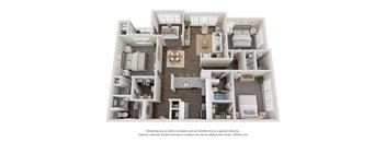 a 1 bedroom floorplan is shown in this image