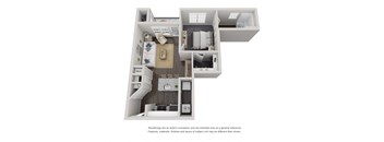 A2 Floor Plan at Willowest in Lindbergh, Atlanta, Georgia