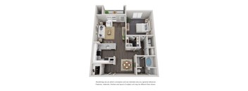 A7 Floor Plan at Willowest in Lindbergh, Atlanta, GA, 30318