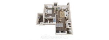 a floor plan of a 1 bedroom apartment