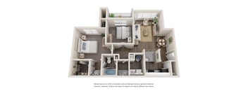 a floor plan of the villas at houston levee west apartments in cordova,