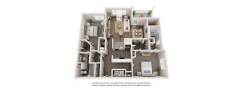 a floor plan of the villas at houston levee west apartments in cordova,