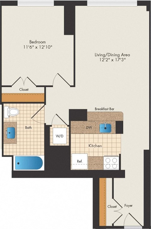 Ashburton - 1 Bed 1 Bath | 748 Sq. Ft. at 15 Bank Apartments, White Plains