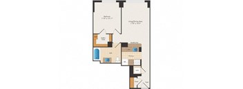 Belmont - 1 Bed 1 Bath | 752 Sq. Ft. at 15 Bank Apartments, New York
