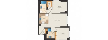 Downing - 2 Bed 2 Bath | 1,142 Sq. Ft. at 15 Bank Apartments, White Plains, New York