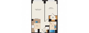 Greenway 1 Bed 1 Bath | 711 Sq. Ft. at 15 Bank Apartments, New York, 10606