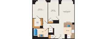 Hawthorne - 2 Bed 1 Bath | 949 Sq. Ft. at 15 Bank Apartments, White Plains, NY, 10606