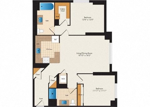 Judson - 2 Bed 2 Bath | 1,158 Sq. Ft. at 15 Bank Apartments, White Plains