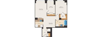 North Kenfield - 2 Bed 1 Bath | 966 Sq. Ft. at 15 Bank Apartments, White Plains, NY