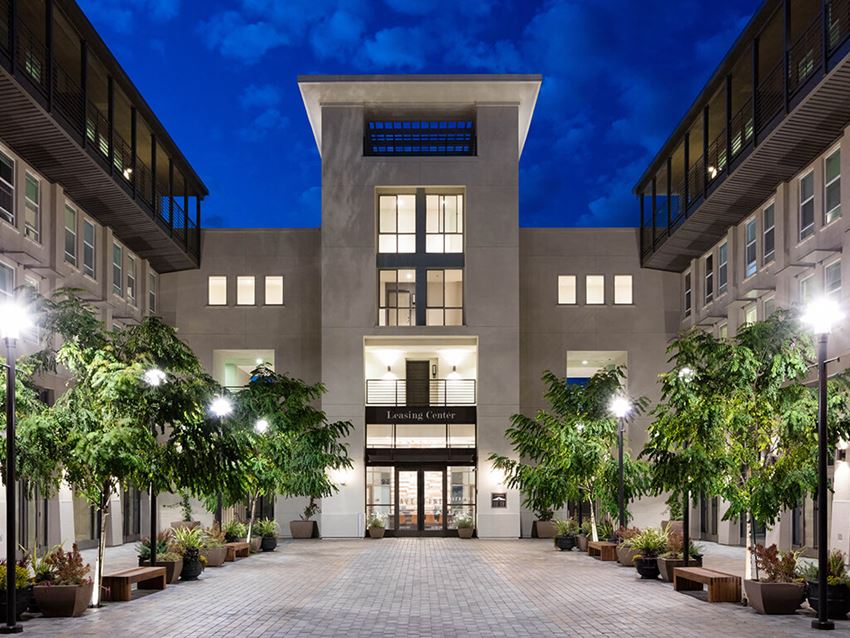 Front facing view of exterior of the Aventine building - Photo Gallery
