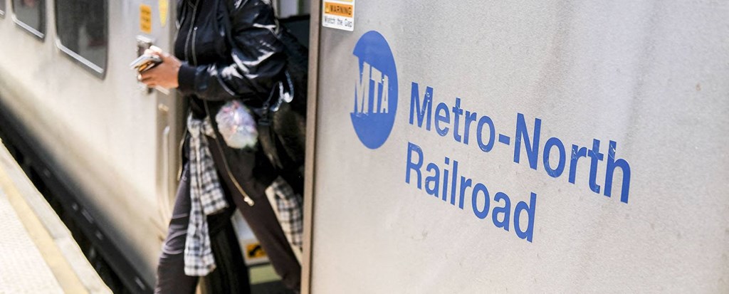 Metro North Railroad at 15 Bank Apartments, White Plains, NY, 10606