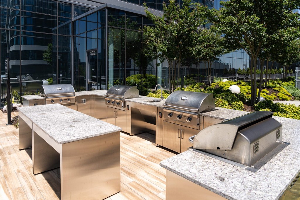 BBQ area BBQ area at 903 Peachtree, Atlanta, GA, 30309