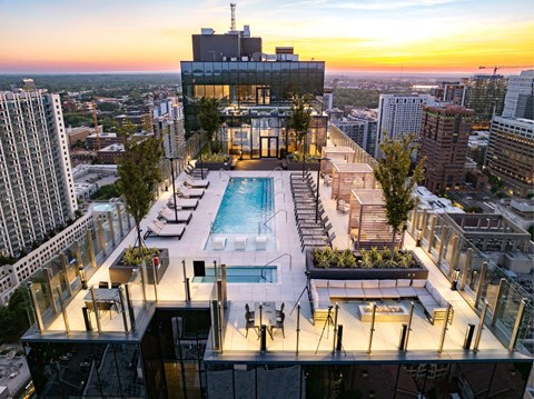 Sunset view at 903 Peachtree, Atlanta, GA
