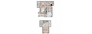 Adamsloft Floor Plan | 1,242 Sq. Ft. at Residences at Stevens Pond, Saugus, Massachusetts 01906