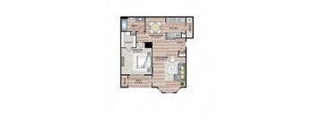 The Appleton Floor Plan | 817 Sq. Ft. at Residences at Stevens Pond, Saugus, 01906