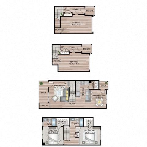 The Taylor Floor Plan | 1,483 Sq. Ft. at Residences at Stevens Pond, Massachusetts