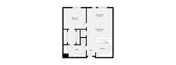 1B Floor Plan | 797-830 Sq. Ft. at Misora Apartments, California
