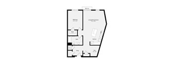 1B Den A Floor Plan | 909 Sq. Ft. at Misora Apartments, California