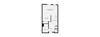 Studio Floor Plan | 562 Sq. Ft. at Misora Apartments, California