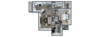 1 Bed 2 Bath Garden LG