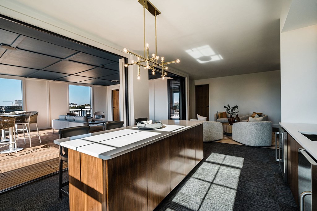 Kitchen And Living Area at The Colony, Charlotte