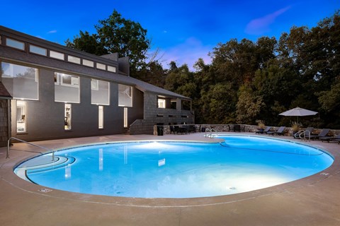 Pool at night