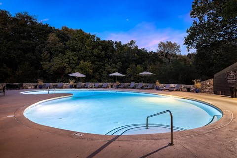 Pool at night