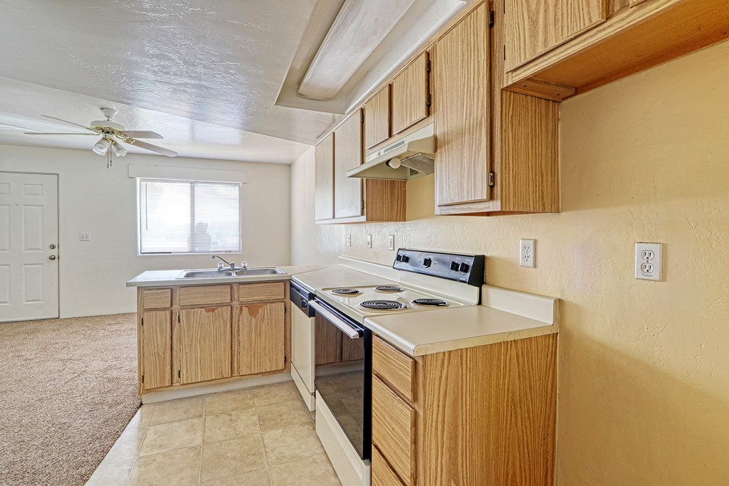 the kitchen is clean and ready for us to use