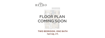a floor plan coming soon with two bedrooms and one bath