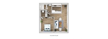 a 1 bedroom floor plan