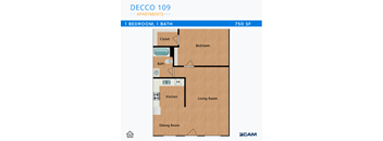 One Bedroom Apartment Floor Plan