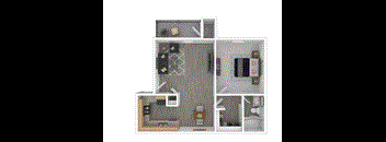 1 bed 1 bath 1x1 Floor Plan at Connect on Northern, Glendale, AZ