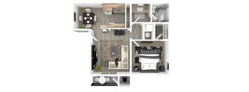 a floor plan image of the southern apartments in murfreesboro, tn