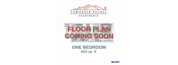 Camelback Village Apartments is releasing a floor plan for a one bedroom apartment that is 650 square feet.