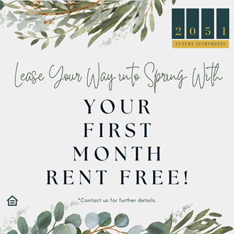 lose your way into spring with your first month rent free