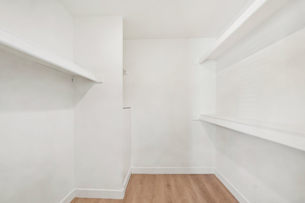 walk in closet at The Viridian, Scottsdale, AZ