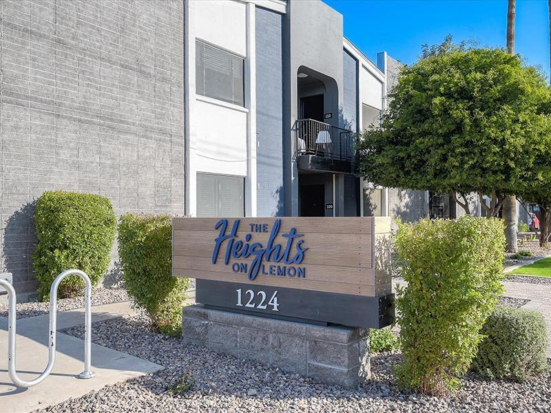 a building with a sign that reads the heights on bloom