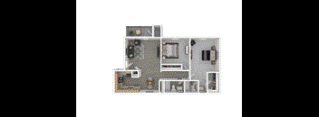 2 bed 2 bath 2x2 Floor Plan at Connect on Northern, Glendale, 85301