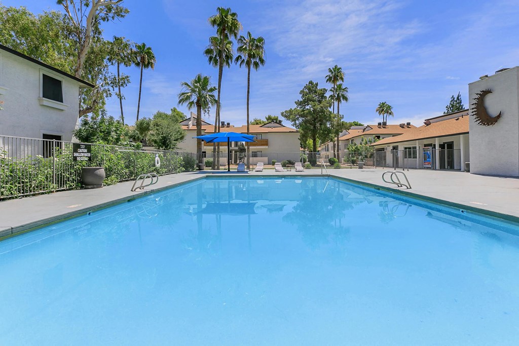 Pool and poolside area at Tides on McDowell.