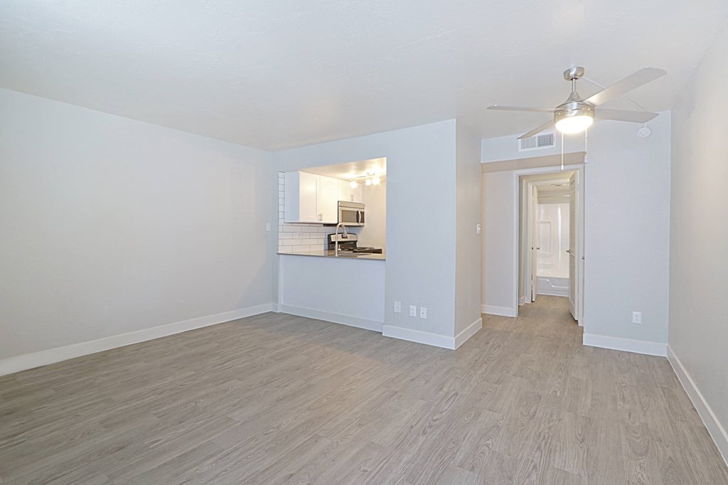 Living room at Allora Phoenix Apartments, Phoenix, AZ, 85021