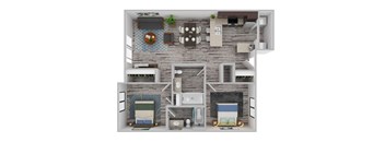 2 bed 2 bath A at Allora Phoenix Apartments, Phoenix