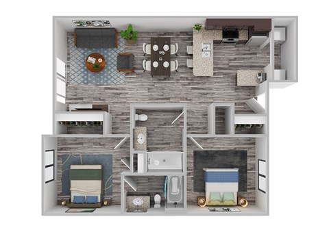 2 bed 2 bath A at Allora Phoenix Apartments, Phoenix