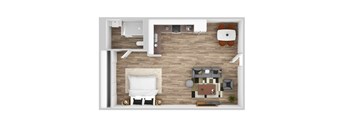 a1 floor plan  1 bedroom with 1 bathroom